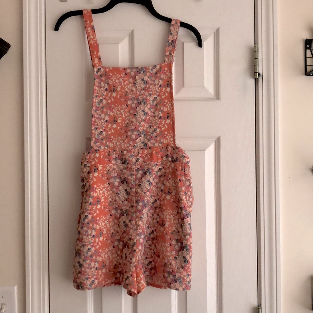 Floral overalls